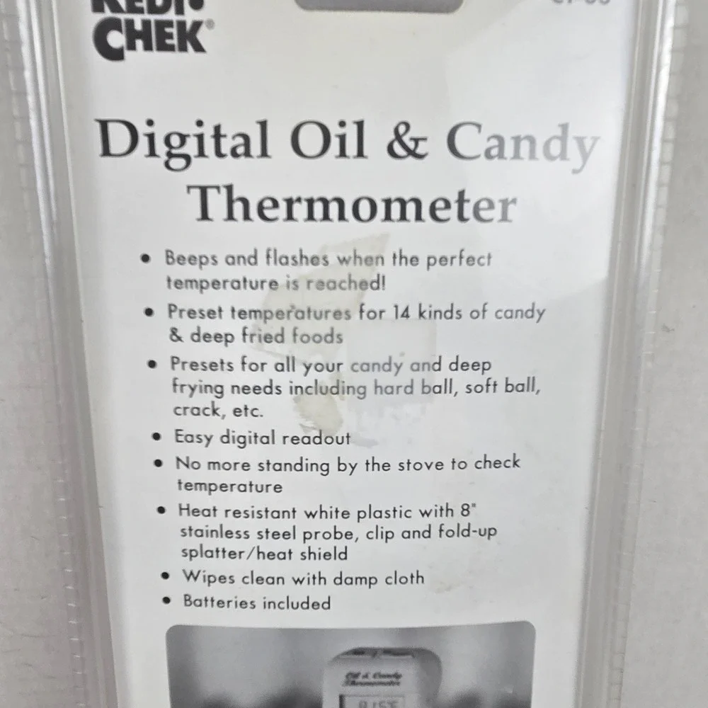 Maverick Redi Chek Digital Oil Candy Thermometer CT-03 White 8 in Probe NEW